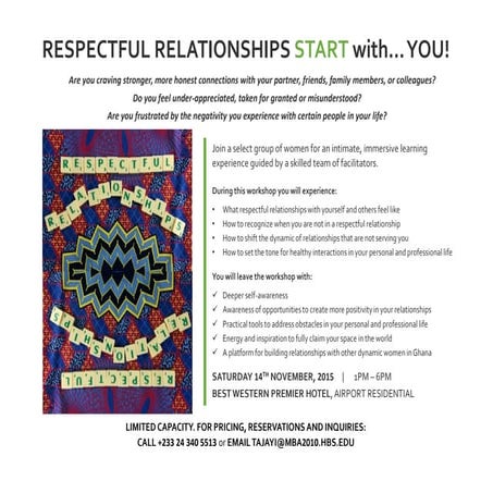 Respectful Relationships Workshop