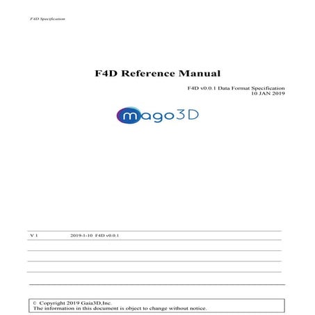 F4D Specification Document V1