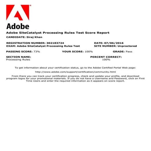scorereport | PDF