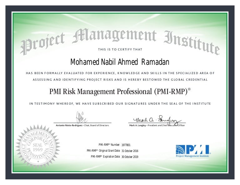 PMI-RMP認定資格