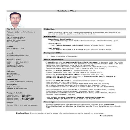 M MOHSIN CV | DOC