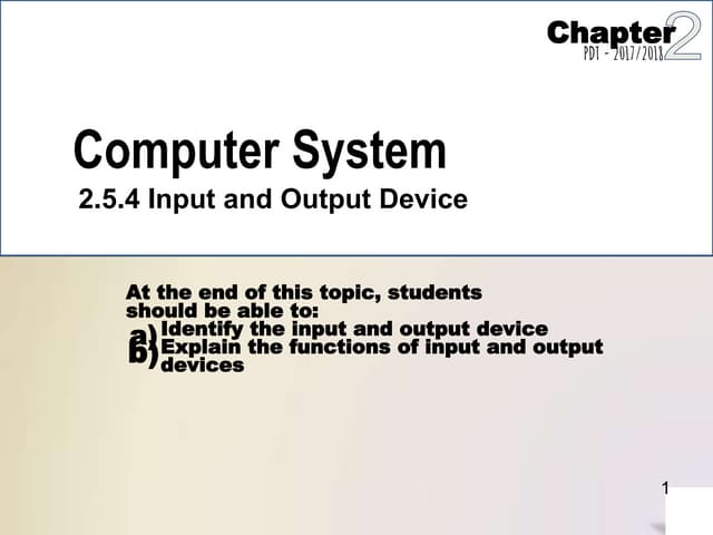 PDT DC015 Chapter 2 Computer System 2017/2018 (j)