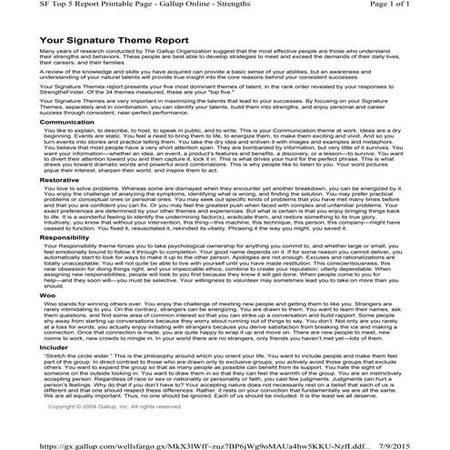 MBL Signature Theme Report