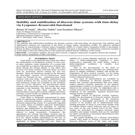 Stability and stabilization of discrete-time systems with time-delay via Lyap...