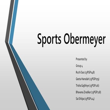 Sports Obermeyer Case