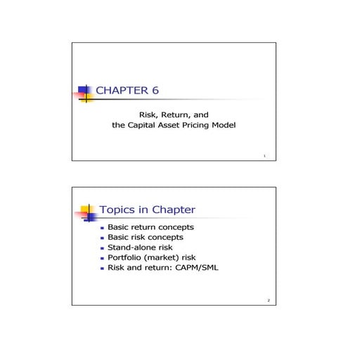  ch 06; risk, return, capm