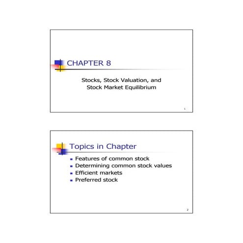 ch 08 ; stock valuation