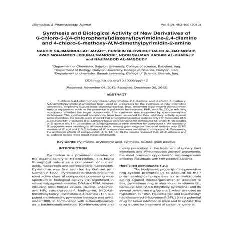 synthesis and biological activity
