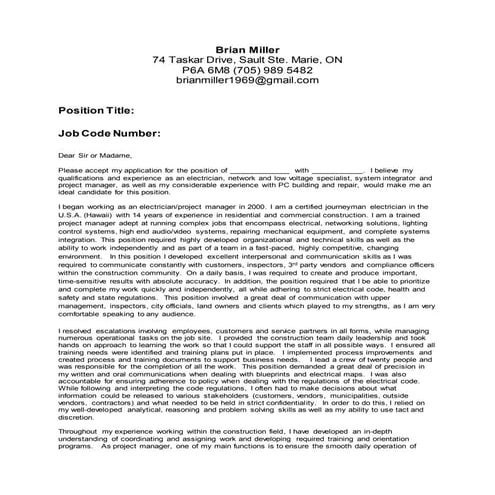 Resume Brian Miller February 2015