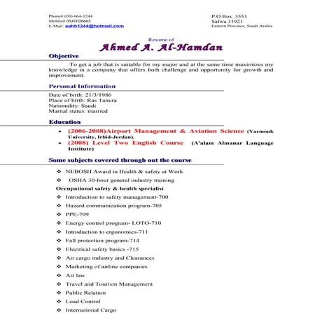 Snwr Cv | PDF