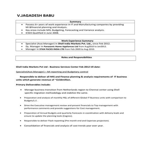 Jagadesh Resume_V1 | PDF