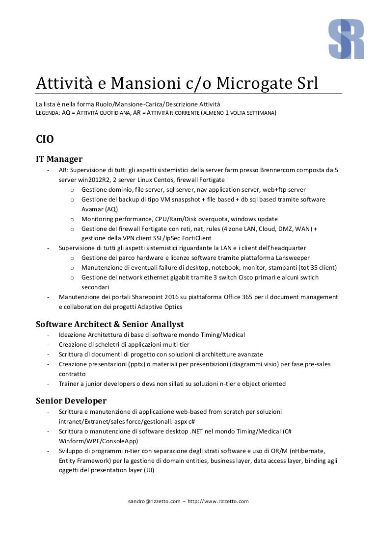 Attività e Mansioni co Microgate