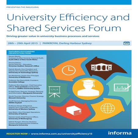 University Efficiency and Shared Services Forum Brochure