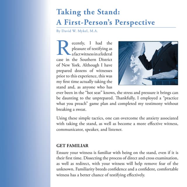 Direct Examination: Making the Witness Look Good | PPTX