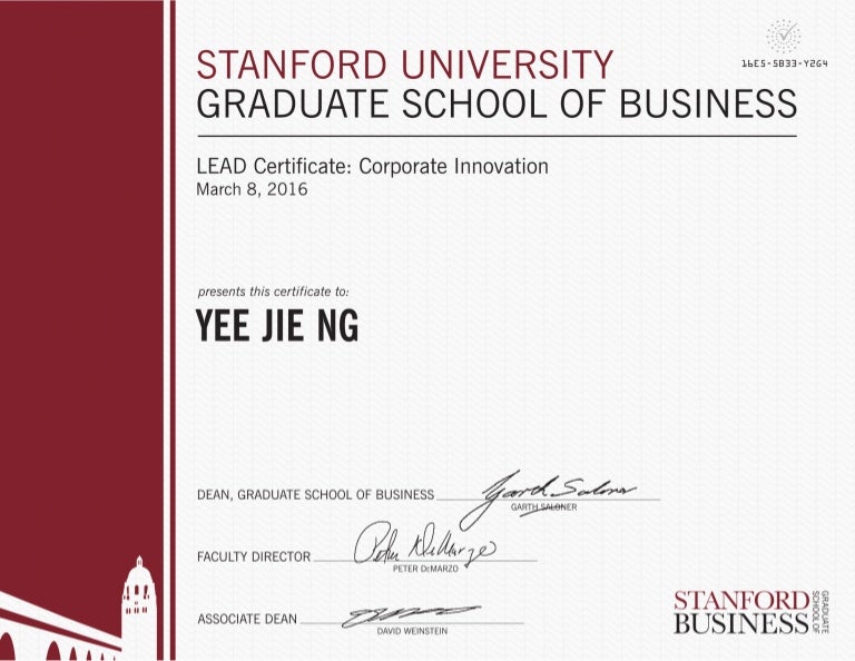 LEAD Certificate Corporate Innovation