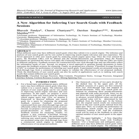 A New Algorithm for Inferring User Search Goals with Feedback Sessions