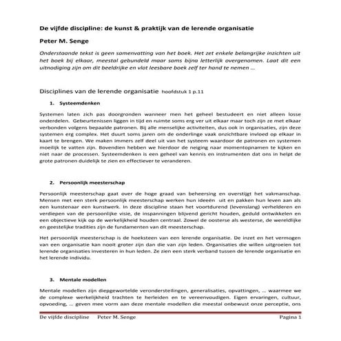 de vijfde discipline