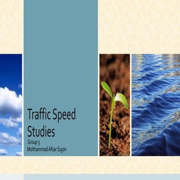 Traffic speed study