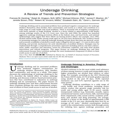Underage Dirnking-Harding et al