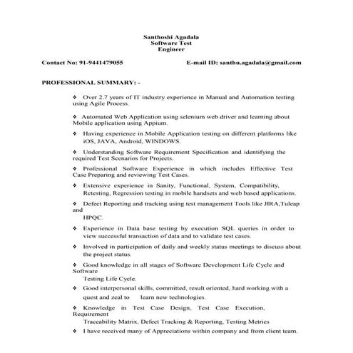 SanthoshiAgadala_Test Engineer_2.7 years of Experience