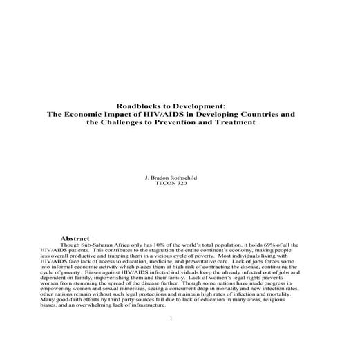 Roadblocks to Development final draft