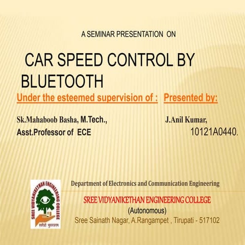 carspeed control by bluetooth