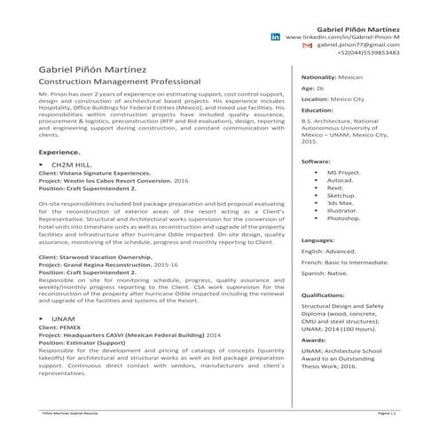 Resume - Prof. Felix Ramos, PhD | DOC