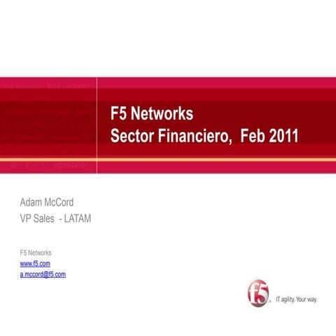 F5 Networks - Soluciones para Banca & Finanzas