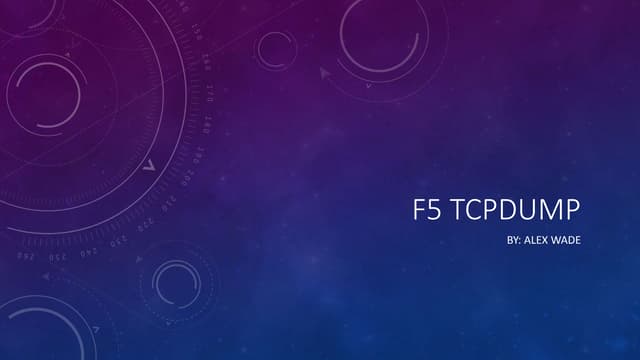 F5 tcpdump