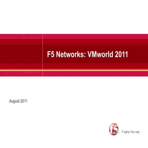 F5 VMworld 2011 Technology News