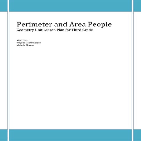 Perimeter and Area People Lesson Plan M FLowers