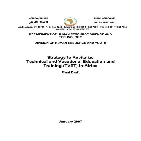 Strategies to revitalize TVET in Africa | PDF