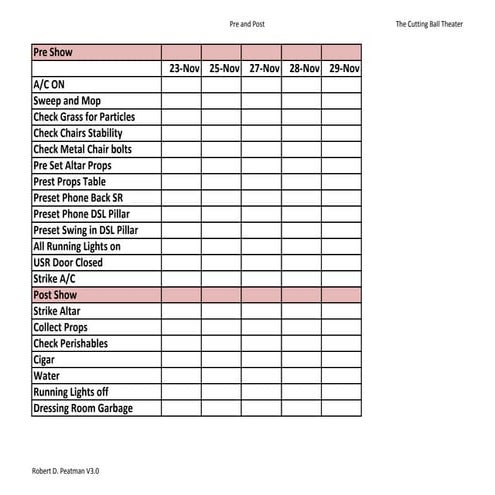 Stage left Props plot Cabaret 2012 | PDF