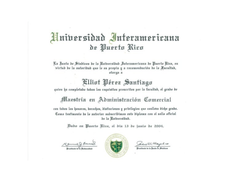 Diploma_Interamerican University of Puerto Rico