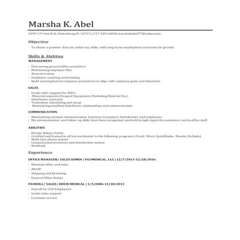 Marsha Resume