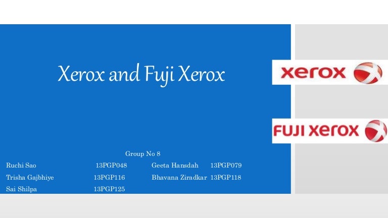 xerox and fuji xerox