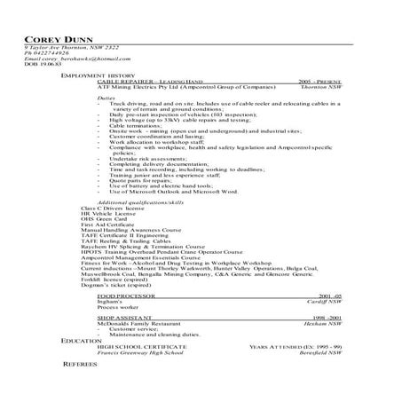 Resume | RTF