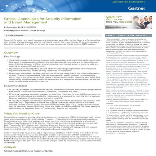 Gartner_Critical Capabilities for SIEM 9.21.15