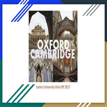 Studying at oxbridge: juko 2017