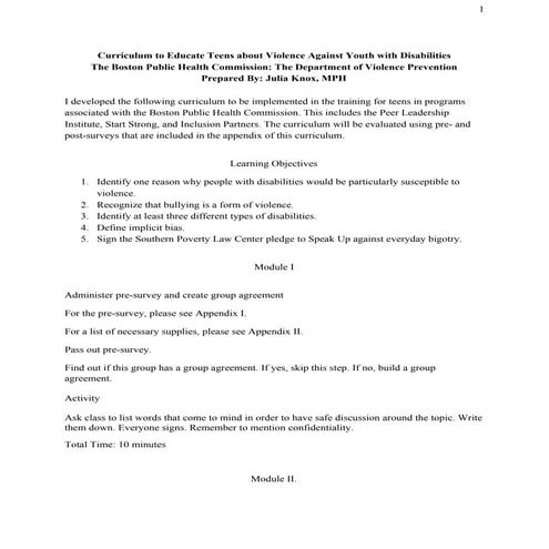 CurriculumtoEducateTeensaboutViolenceAgainstYouthwithDisabilities.