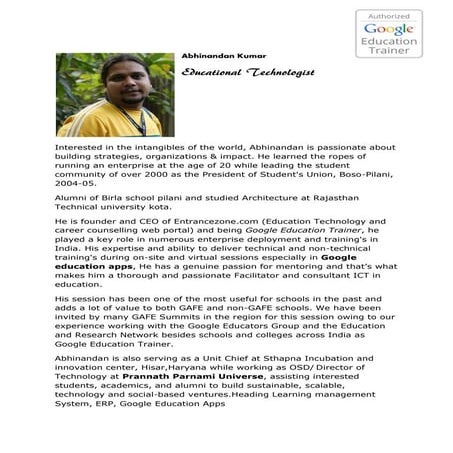 Abhinandan Kumar-Educational Technologist