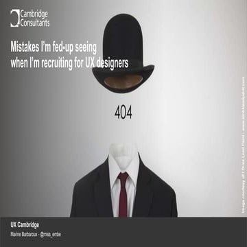 Mistakes i’m fed up seeing when i’m recruiting