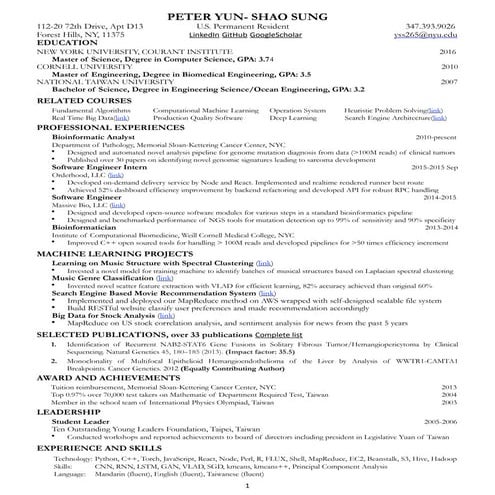 Peter (Yun-shao) Sung's Resume 2016III