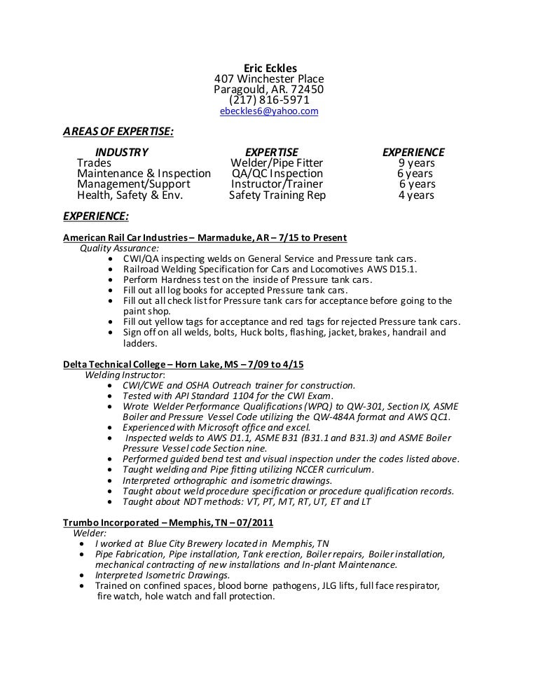 Eric Eckles Resume