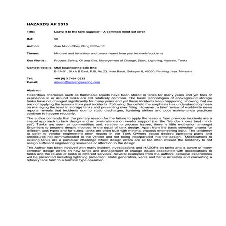 API-653 Tank Inspection Sample Report | PDF