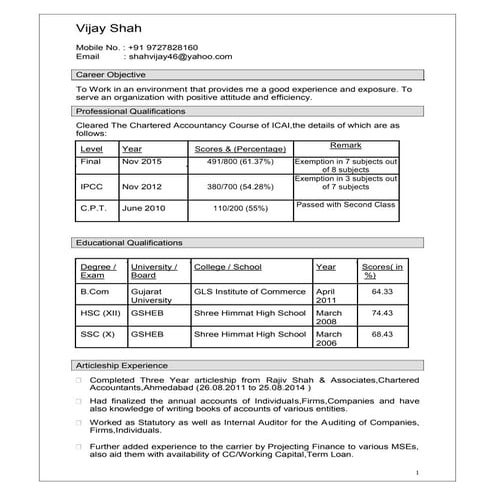 Resume-VIjay shah final