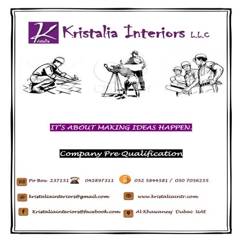 Kristalia Interiors  pre qualification 22  05 15