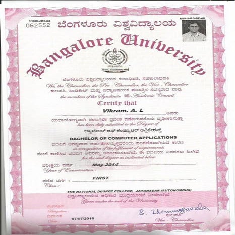 Degree certificate | PDF