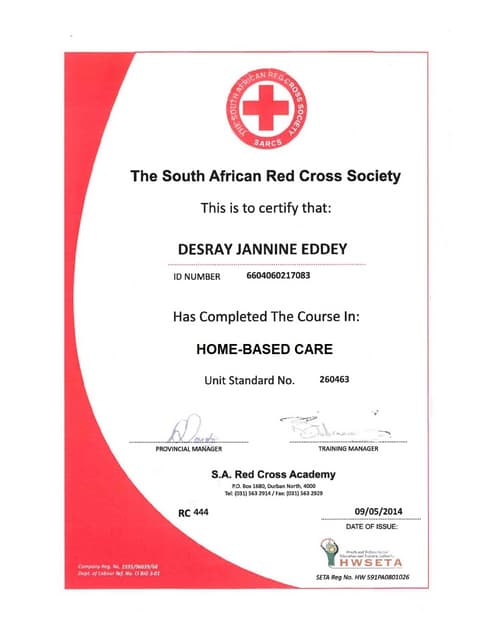 Red Cross Certificate PDF Red Cross Certificate PDF