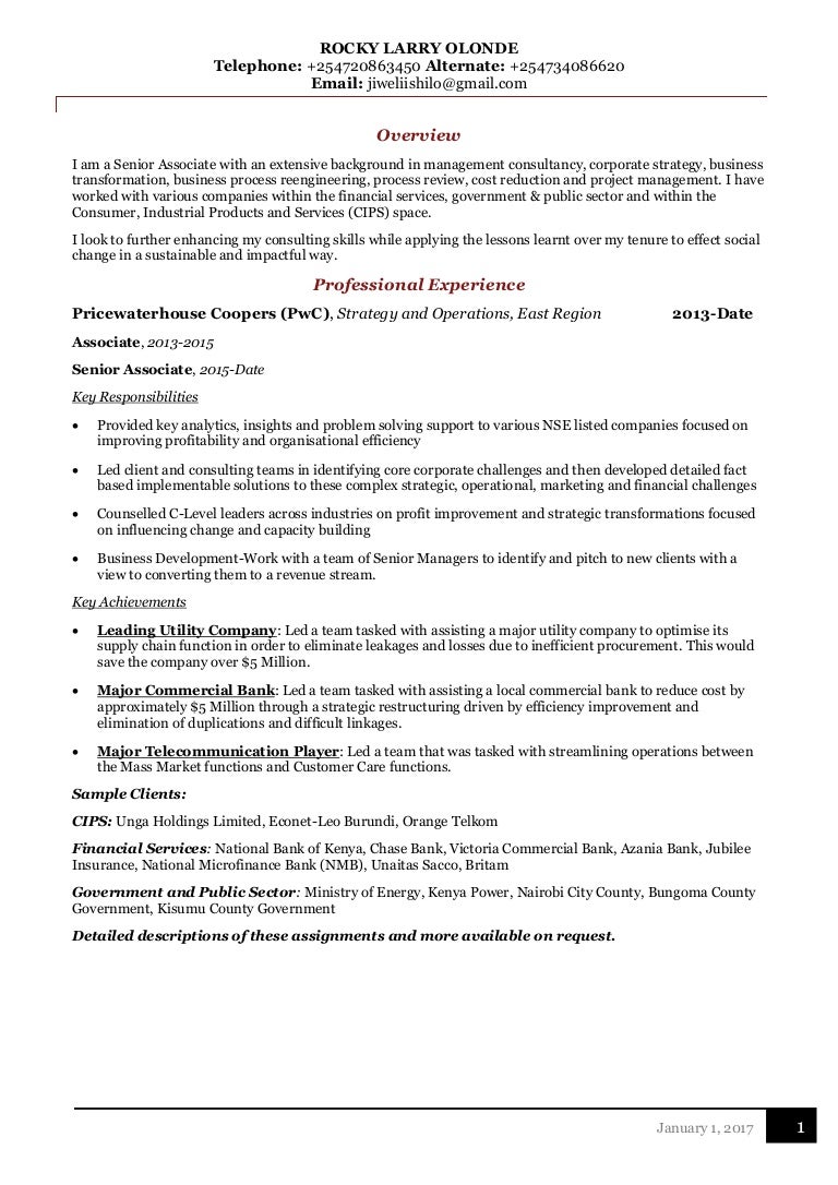 Rocky Olonde Resume
